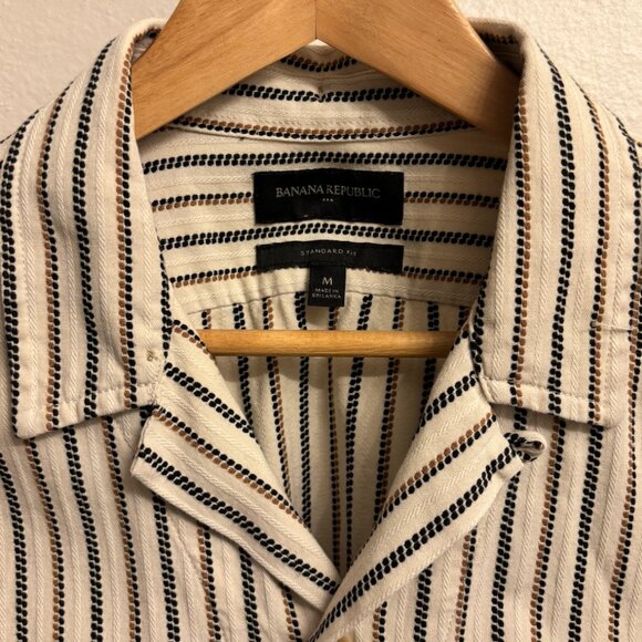 Camp Collar Funky Striped Shirt - Picture 2 of 4